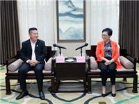 揭阳市长支光南、市委常委姚丽璇会见第十二届国际潮青联谊年会主席、拿督黄瑞雷一行